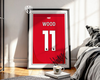 Chris Wood 24/25 Nottingham Forest Home Shirt Poster